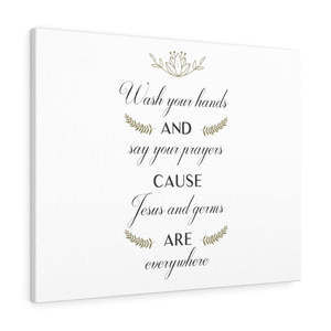 Scripture Sign  Say Your Prayers Bible Verse Canvas Christian Wall Art Ready to